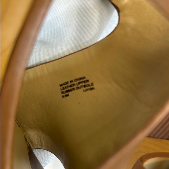 MICHAEL KORS, Josephine, Brown Leather Wedge Sandals, women, Sling Back, 9.5M - Picture 10 of 13